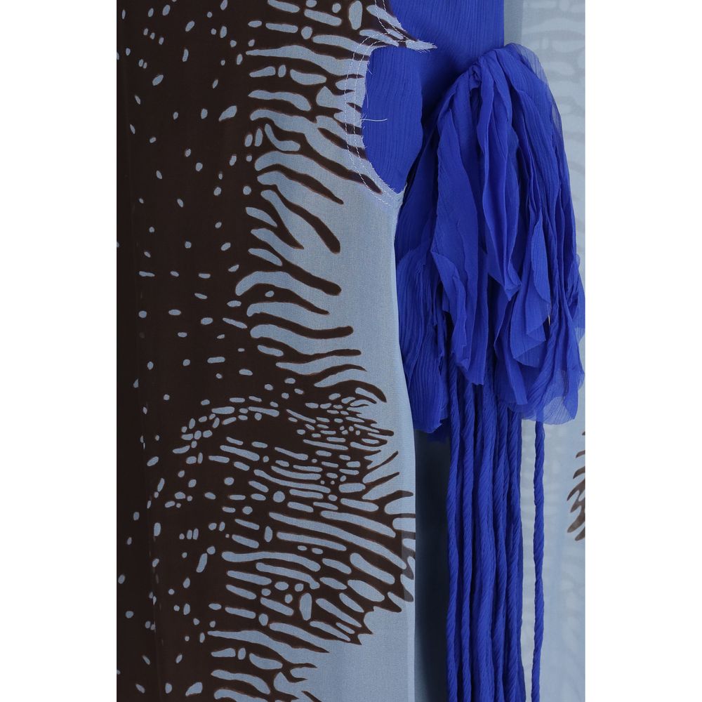 Multicolor Silk Casual Dress
