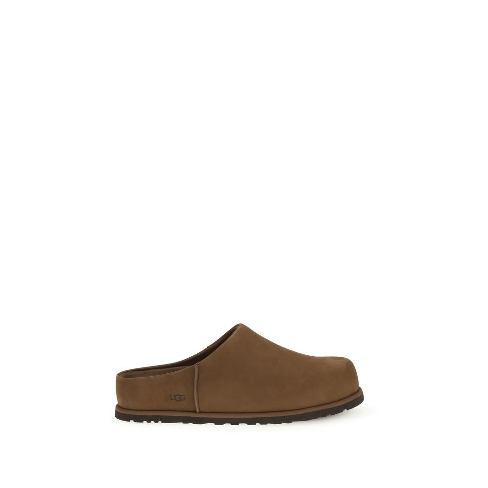Brown Calf Leather Bos Taurus Mules