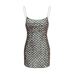 Multicolor Polyester Cocktail Dress