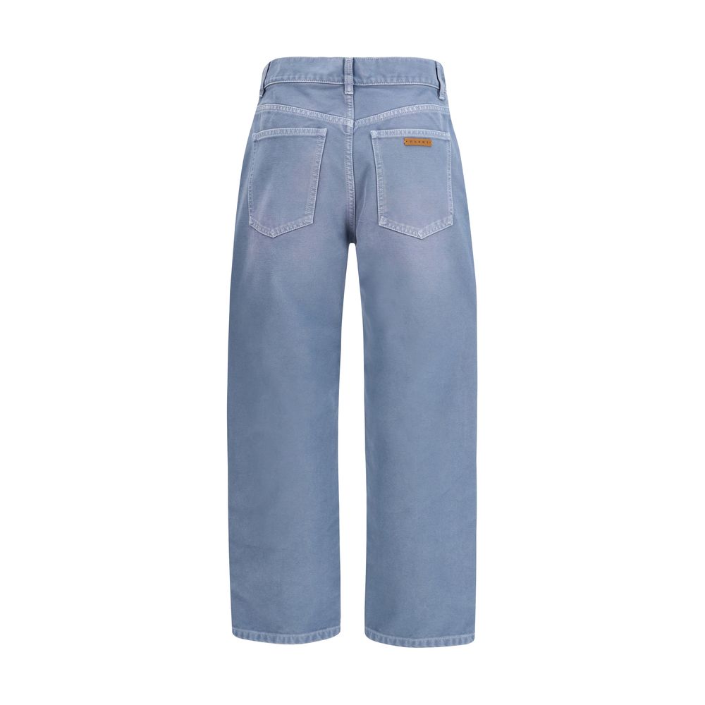 Blue Cotton Relaxed Fit Jeans