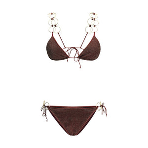 Brown Polyamide Bikini