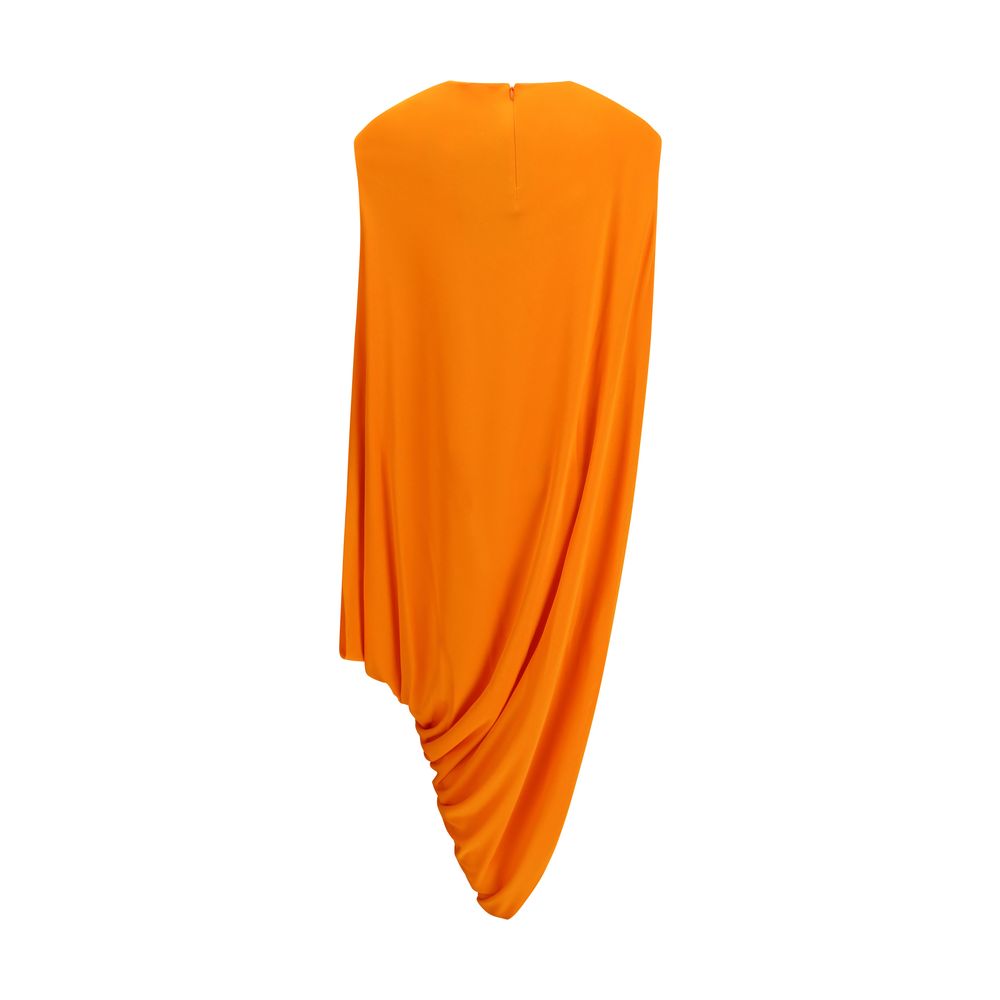 Orange Viscose Casual Dress