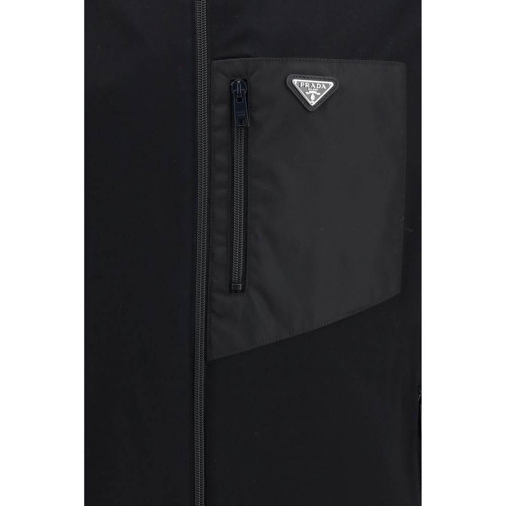 Black Cotton Shell Jacket