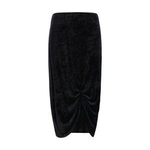 Black Viscose Long Skirt