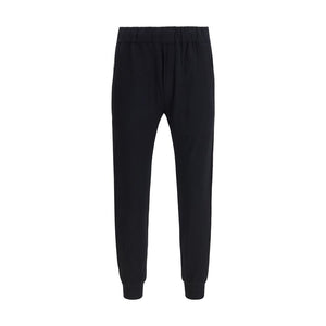 Black Nylon Casual Pants