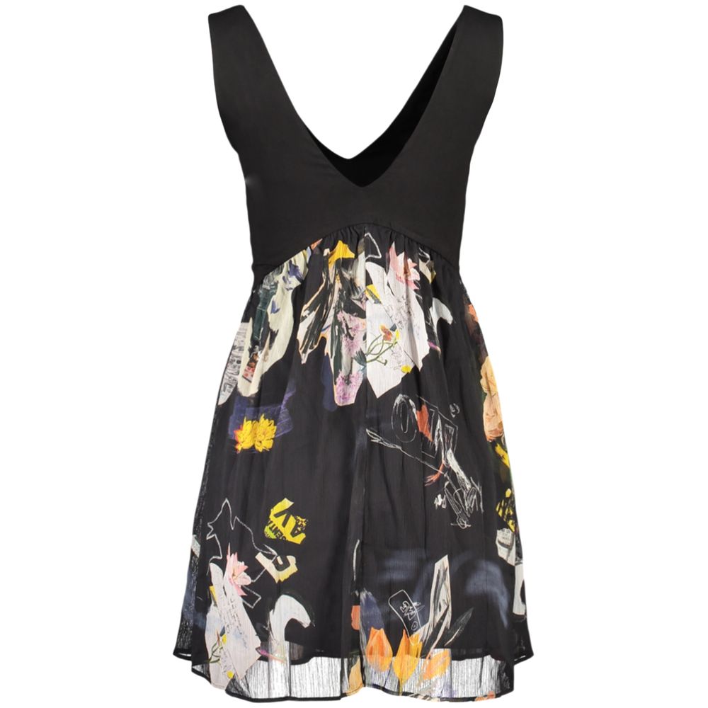 Black Polyester Women Dress