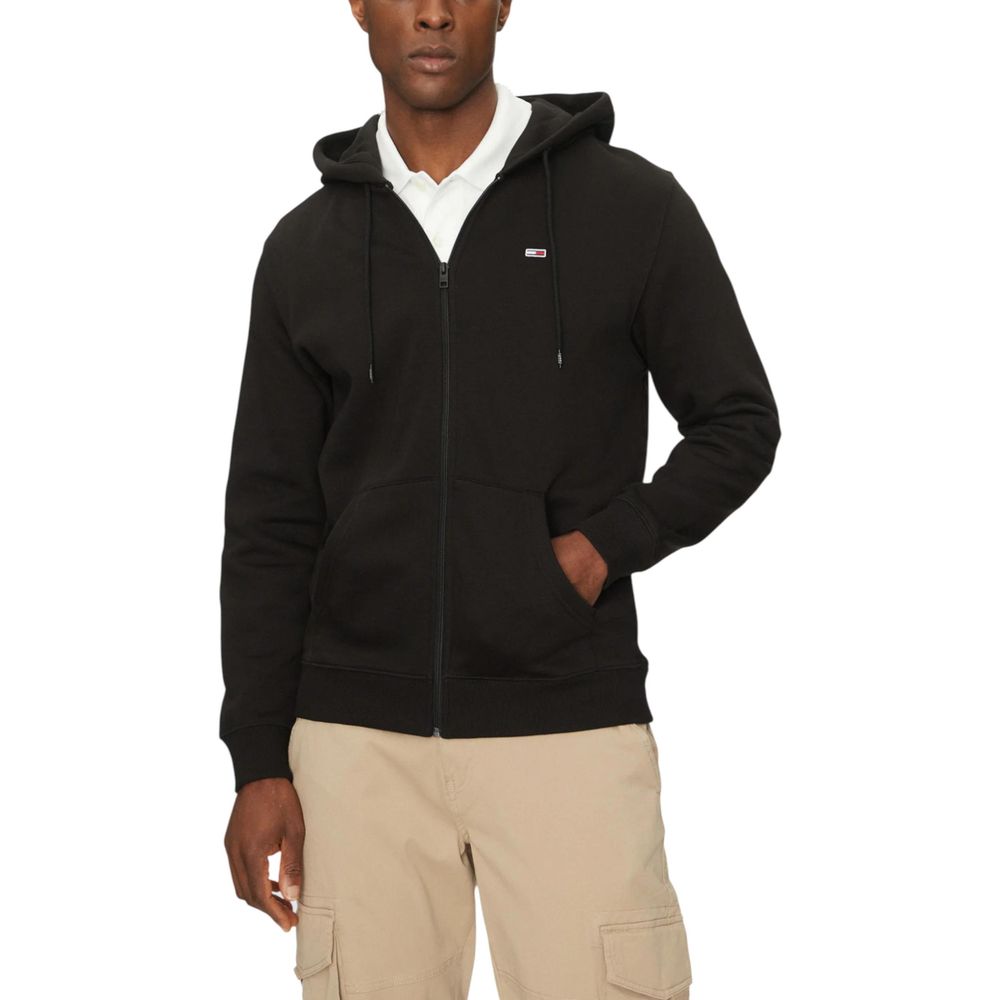 Black Cotton Hoodie