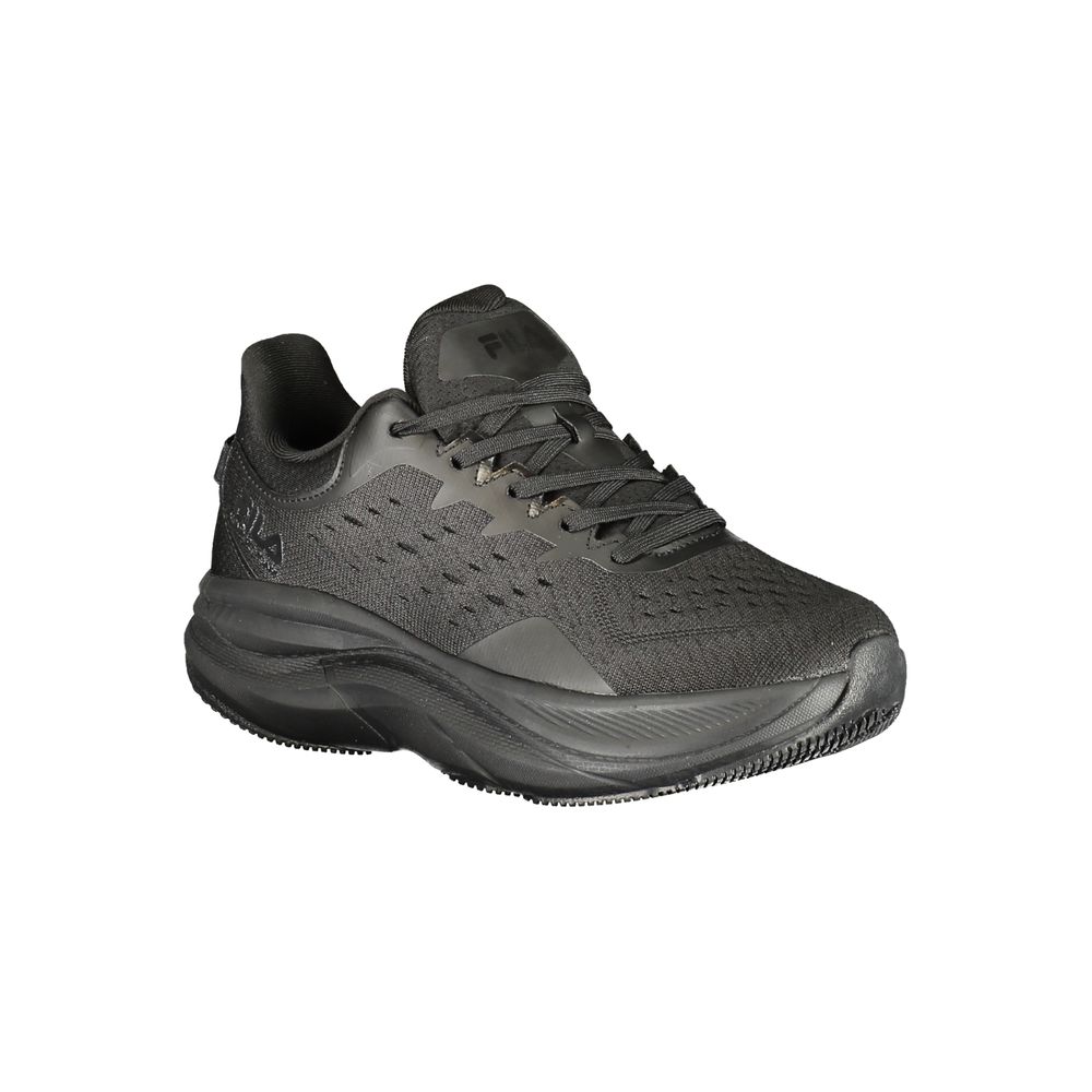 Black Polyester Women Sneaker