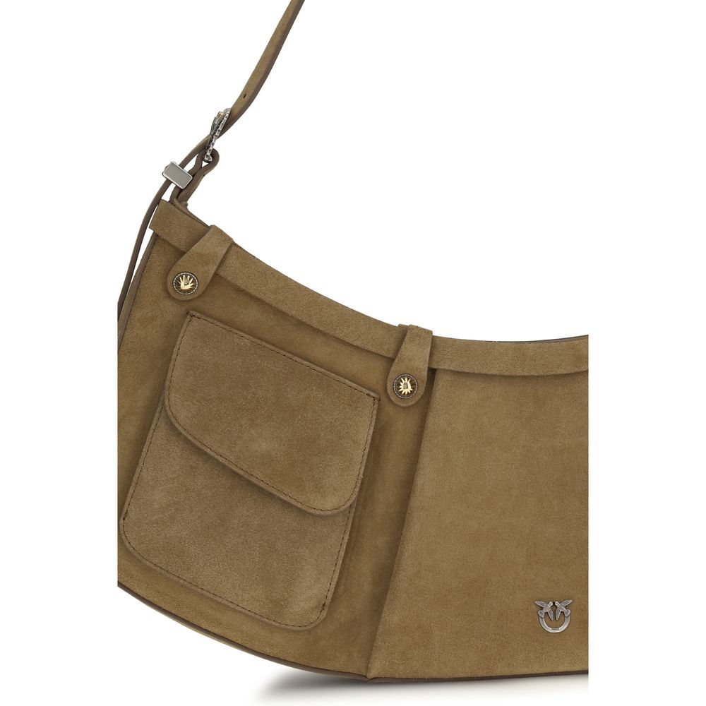 Beige Calf Leather Bos Taurus Shoulder Bag