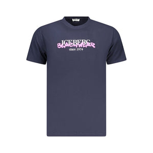 Neon Blue Cotton Mens T-Shirt