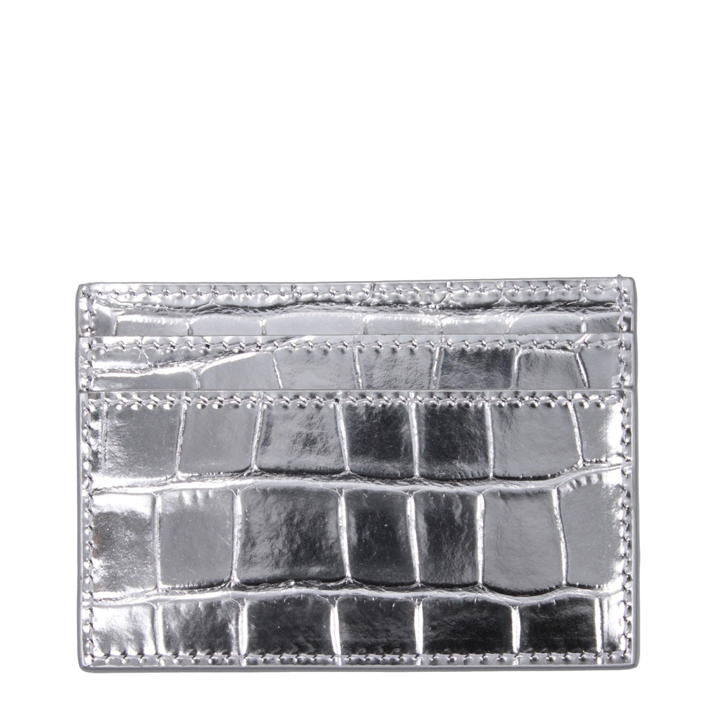 Gray Leather Cardholder