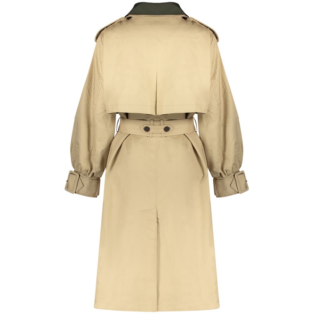 Beige Cotton Women's Trench Coat
