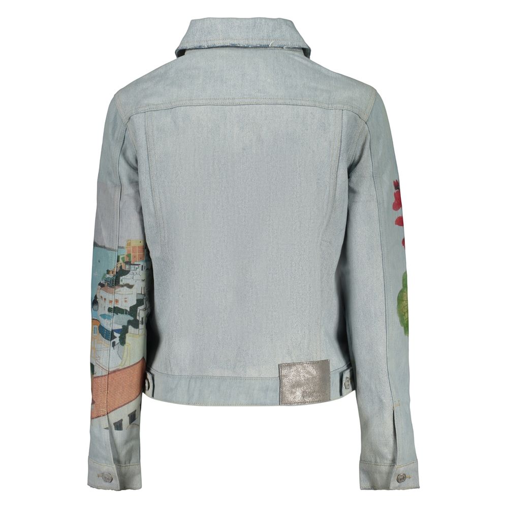 Azzurro Cotton Women Jacket