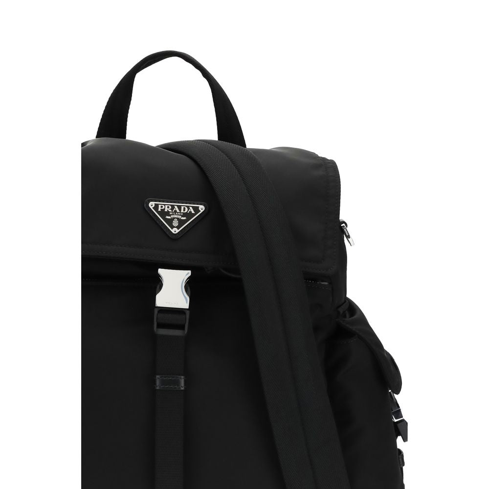 Black Recycled Polyamide Backpack