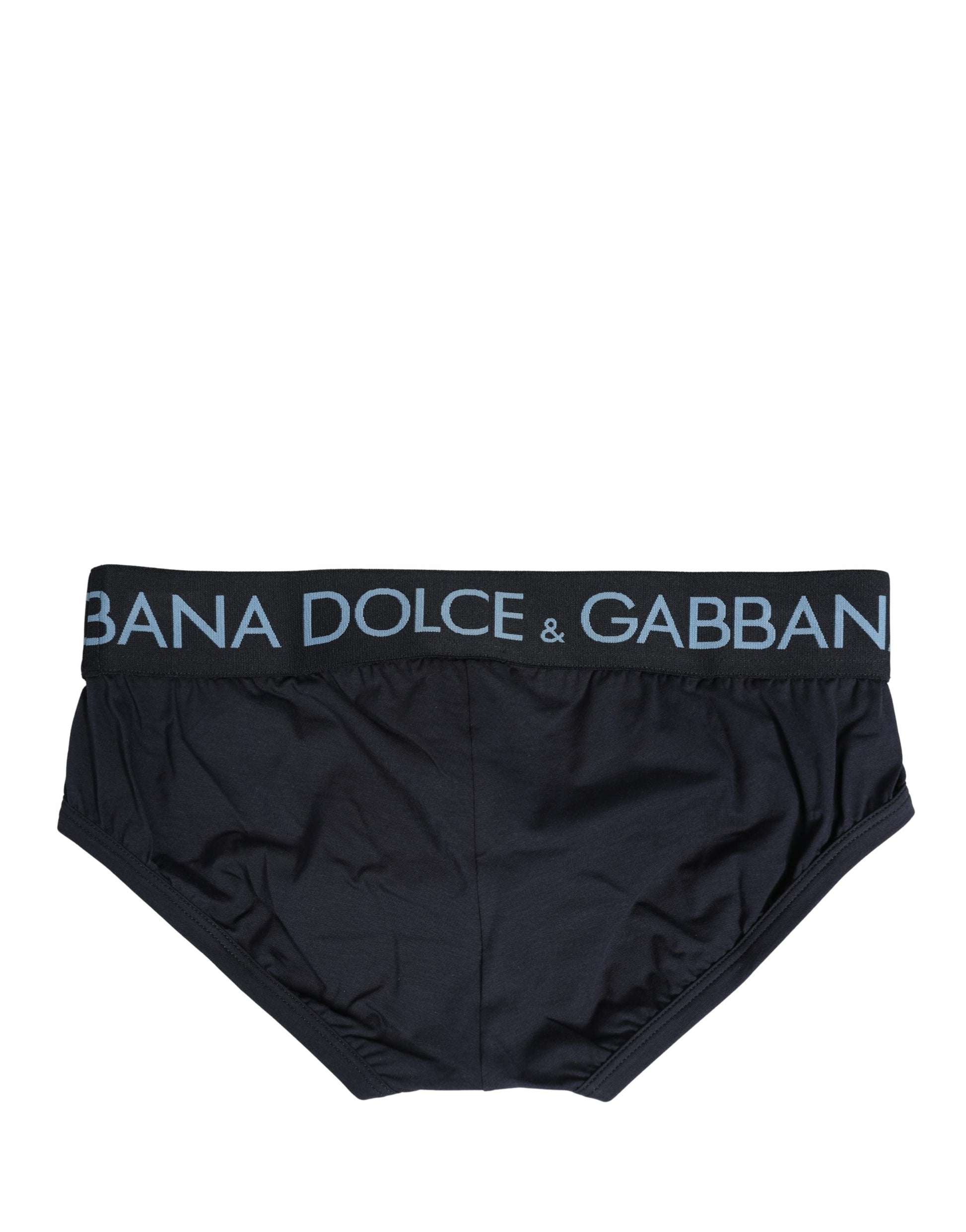 Dark Blue Logo Waistband Men Briefs Underwear