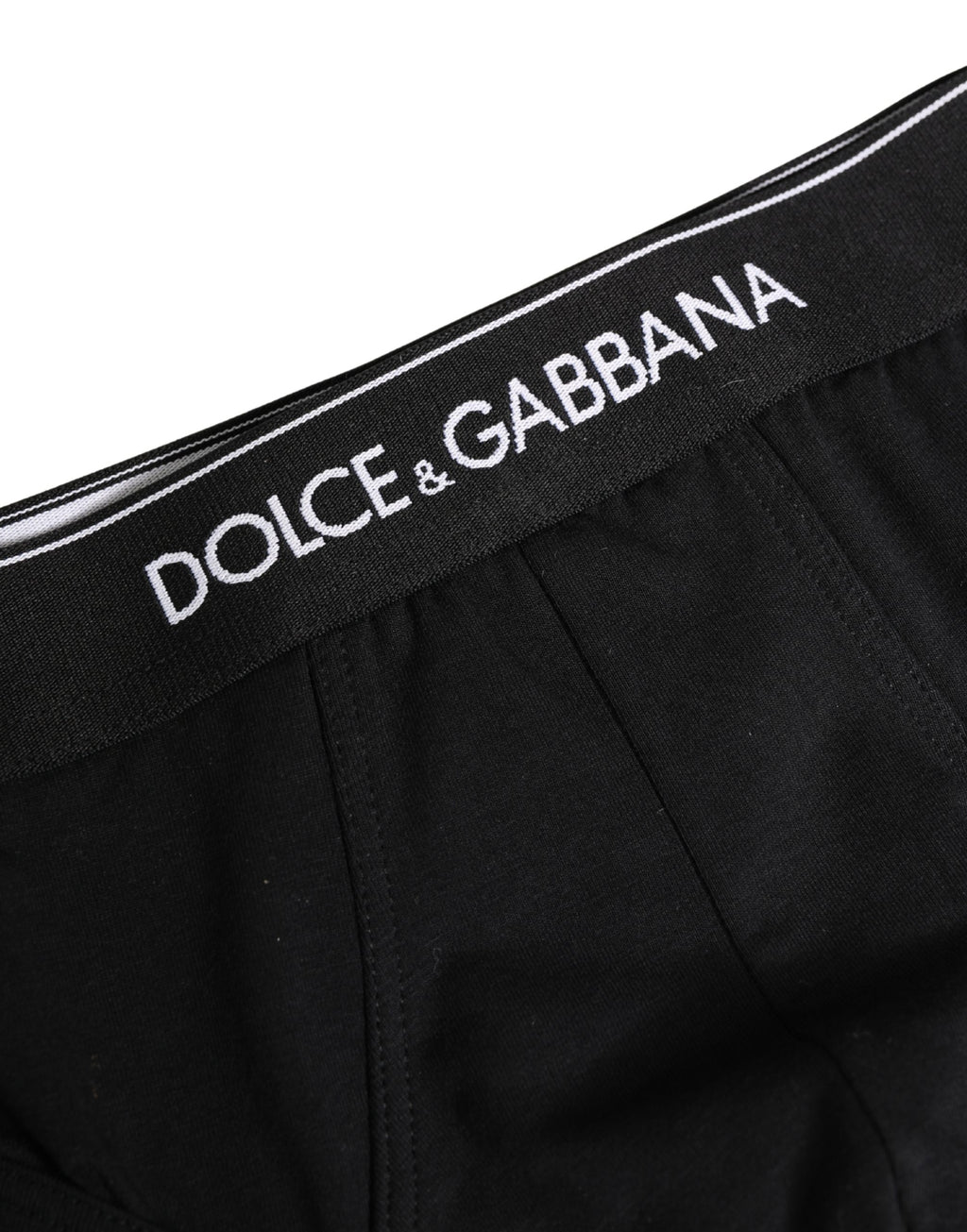 Black Cotton Logo Waistband Briefs Underwear