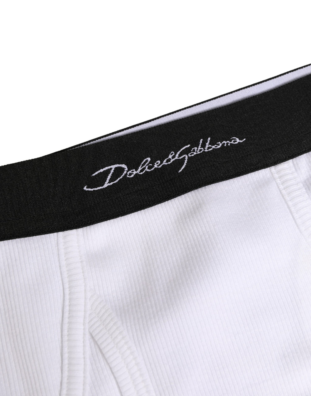White Black Logo Waistband Men Brief Underwear