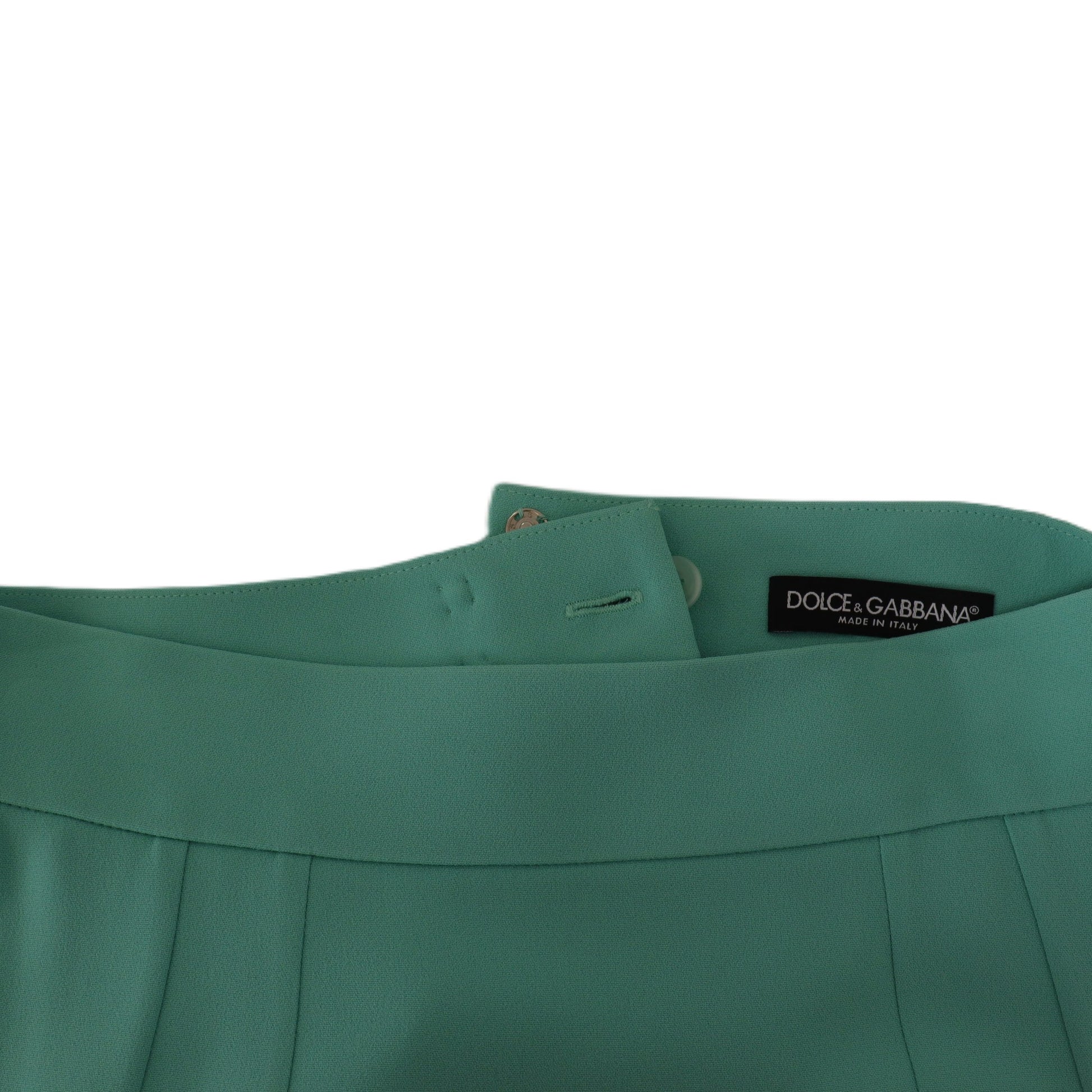 Mint Green Viscose Pencil Cut Midi Skirt