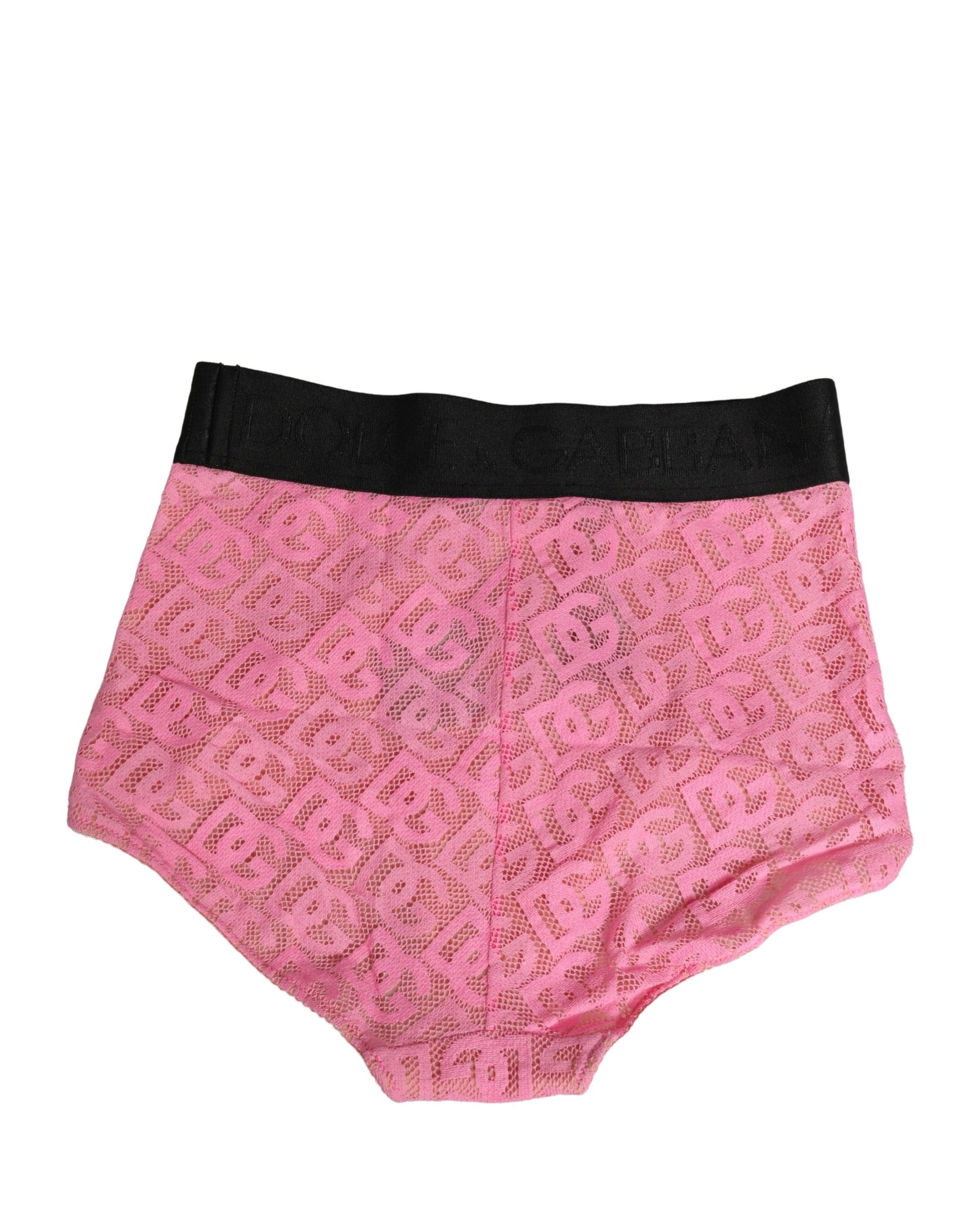 Pink Cotton DG Logo High Waist Girdle Underwear