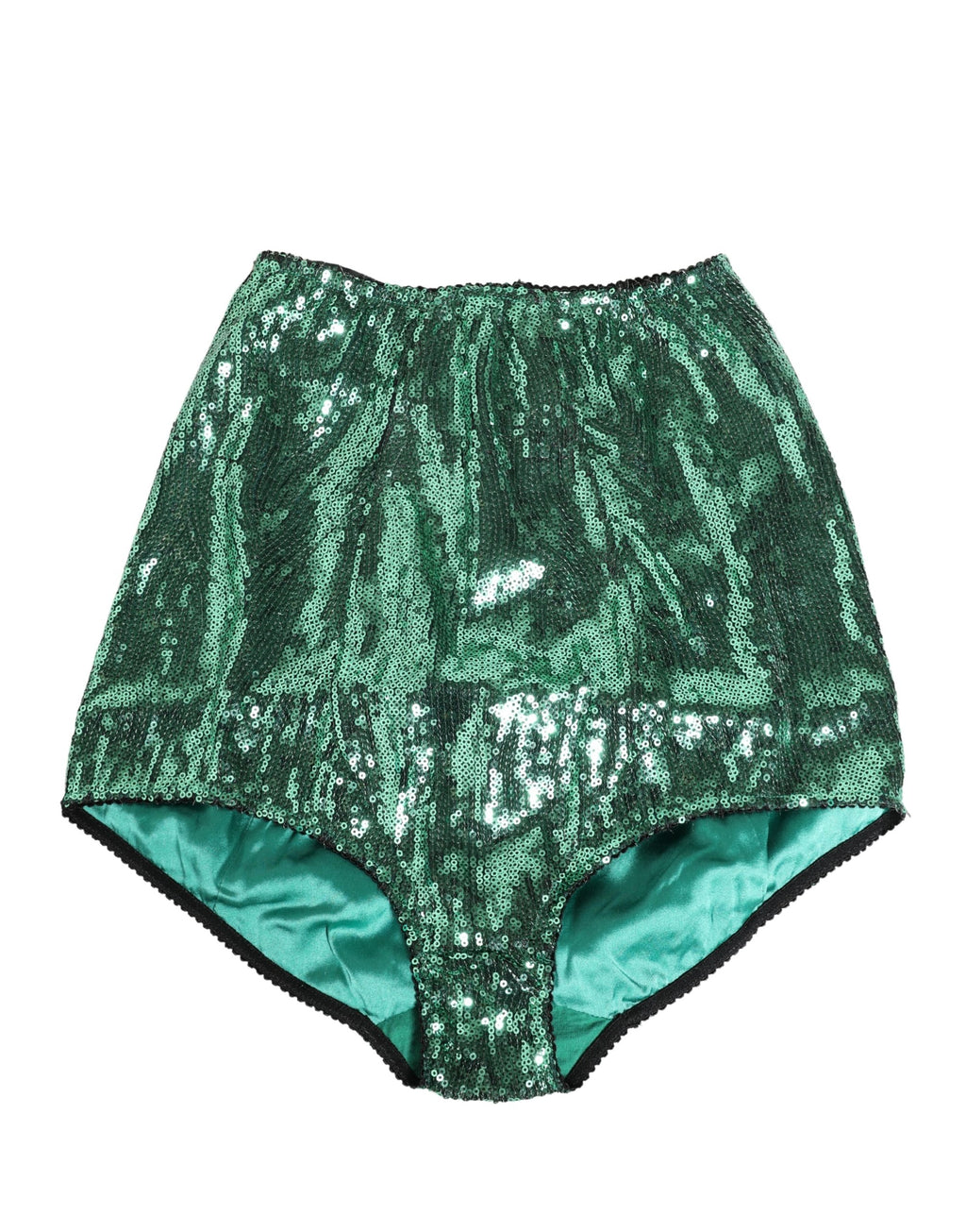 Green Sequin Nylon High Waist Girdle Underwear