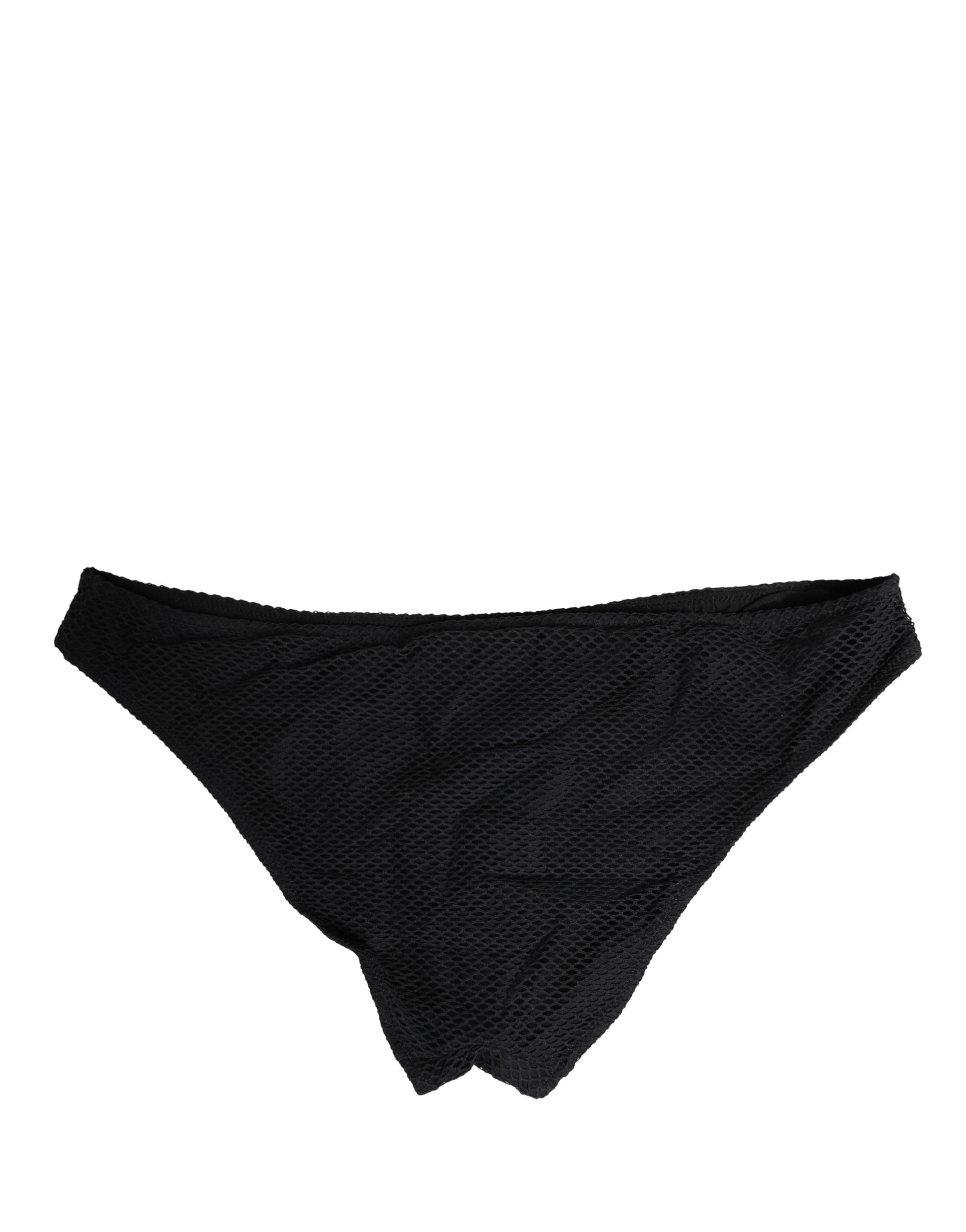 Black Nylon DG Logo Plaque Regular Brief Underwear