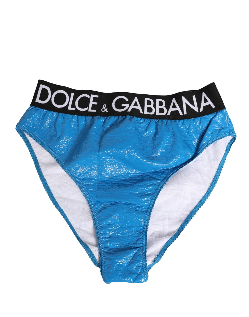Blue Logo Waistband High Waist Brief Underwear