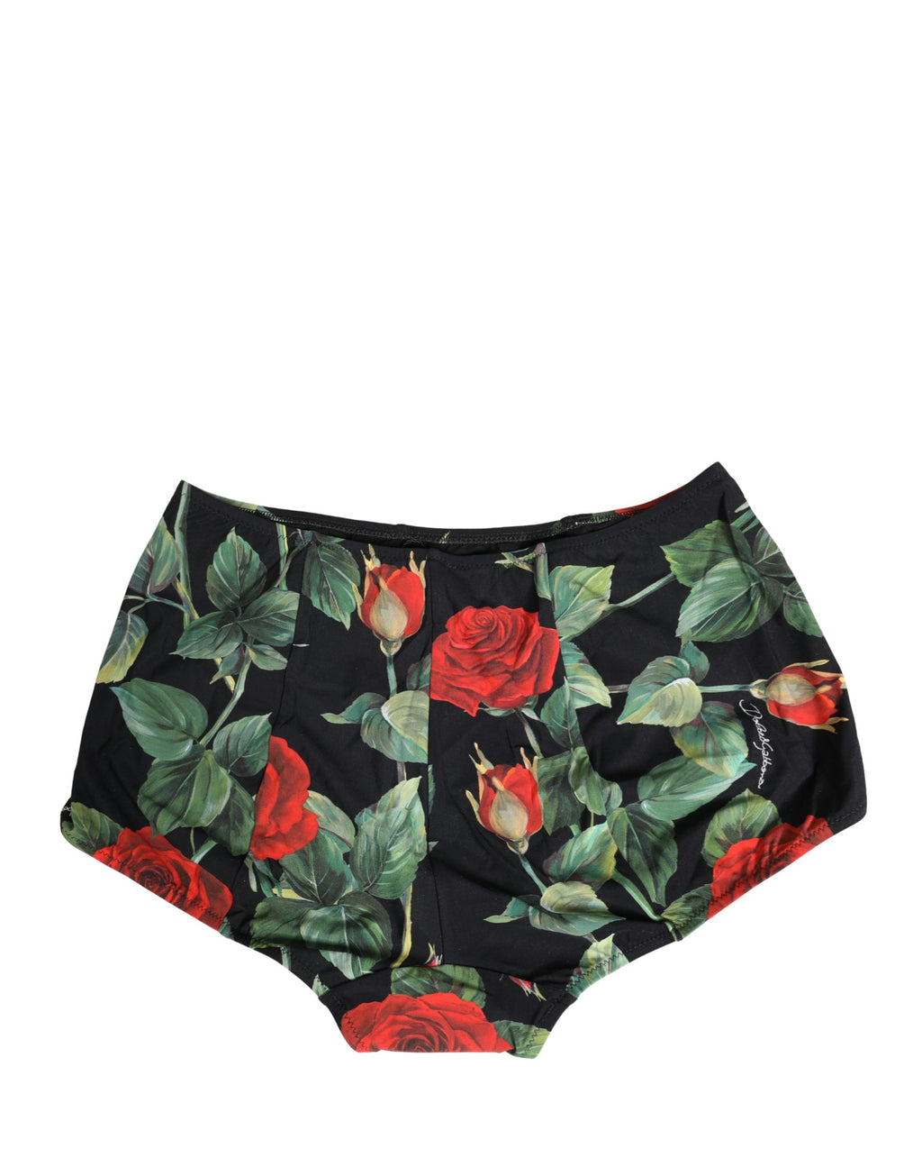 Black Rose Print High Waisted Girdle Underwear