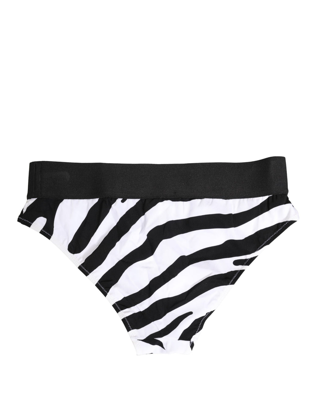 Black White Zebra Print Brief Panty Underwear