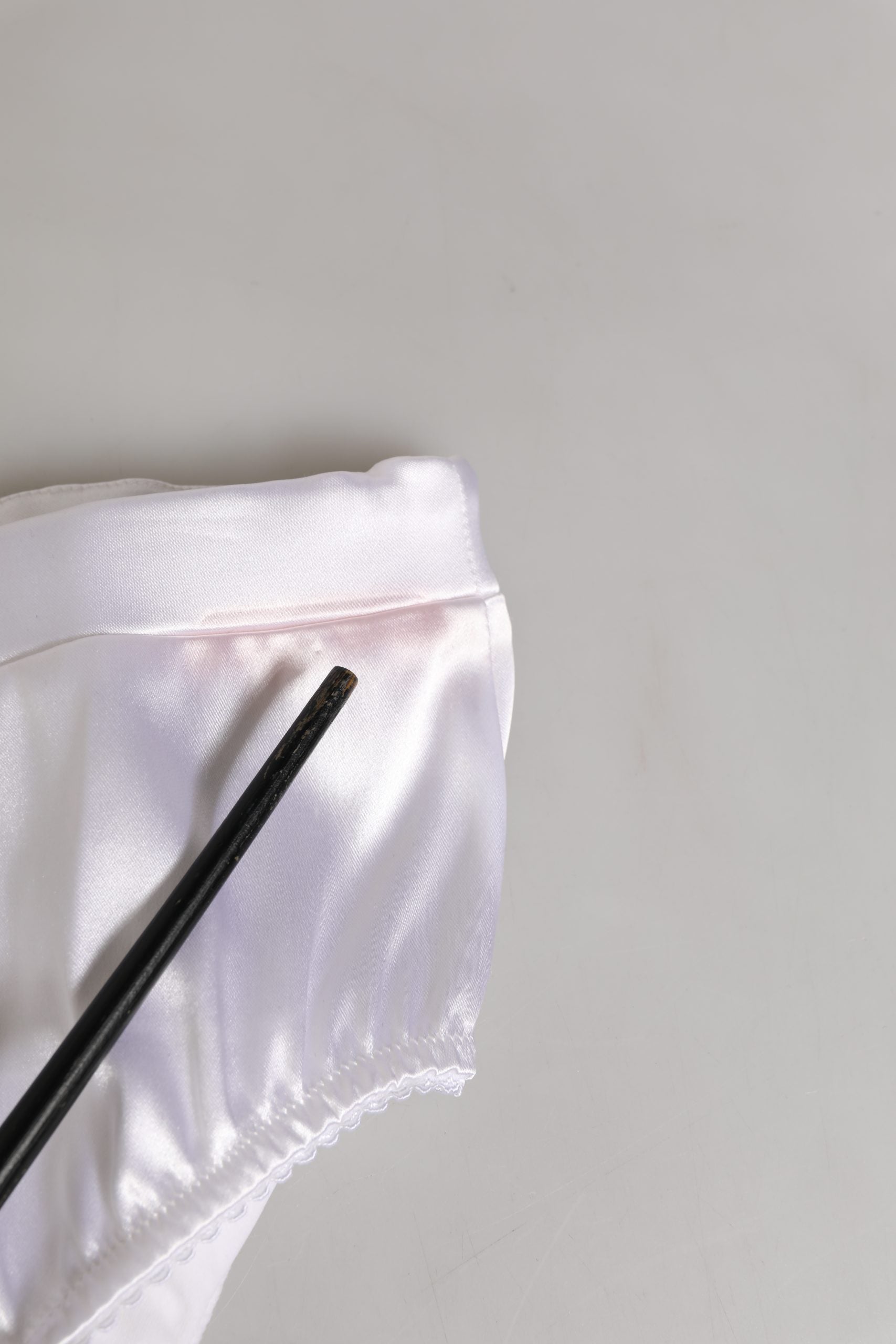 White Silk Satin Lingerie Panty Brief Underwear