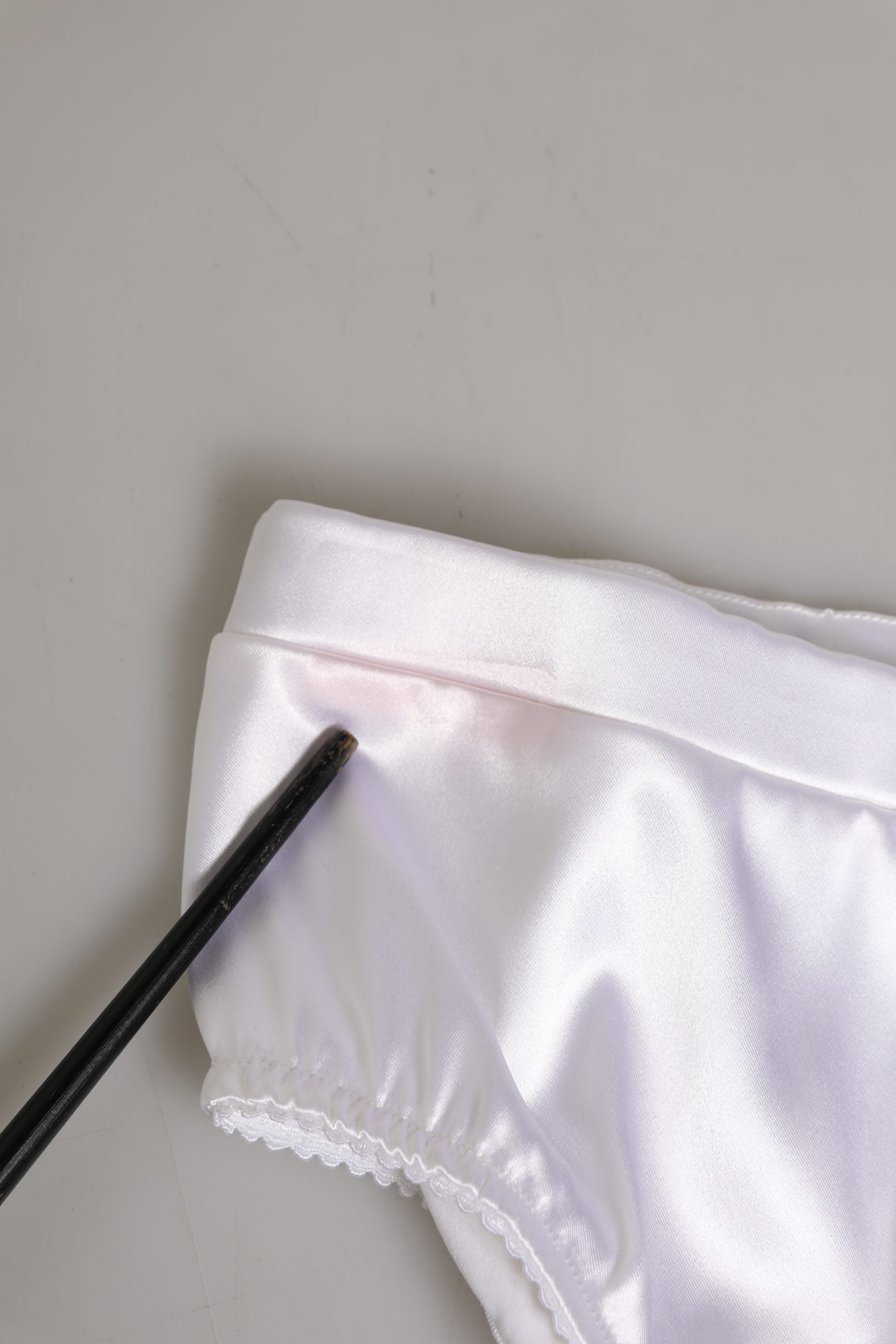 White Silk Satin Lingerie Panty Brief Underwear