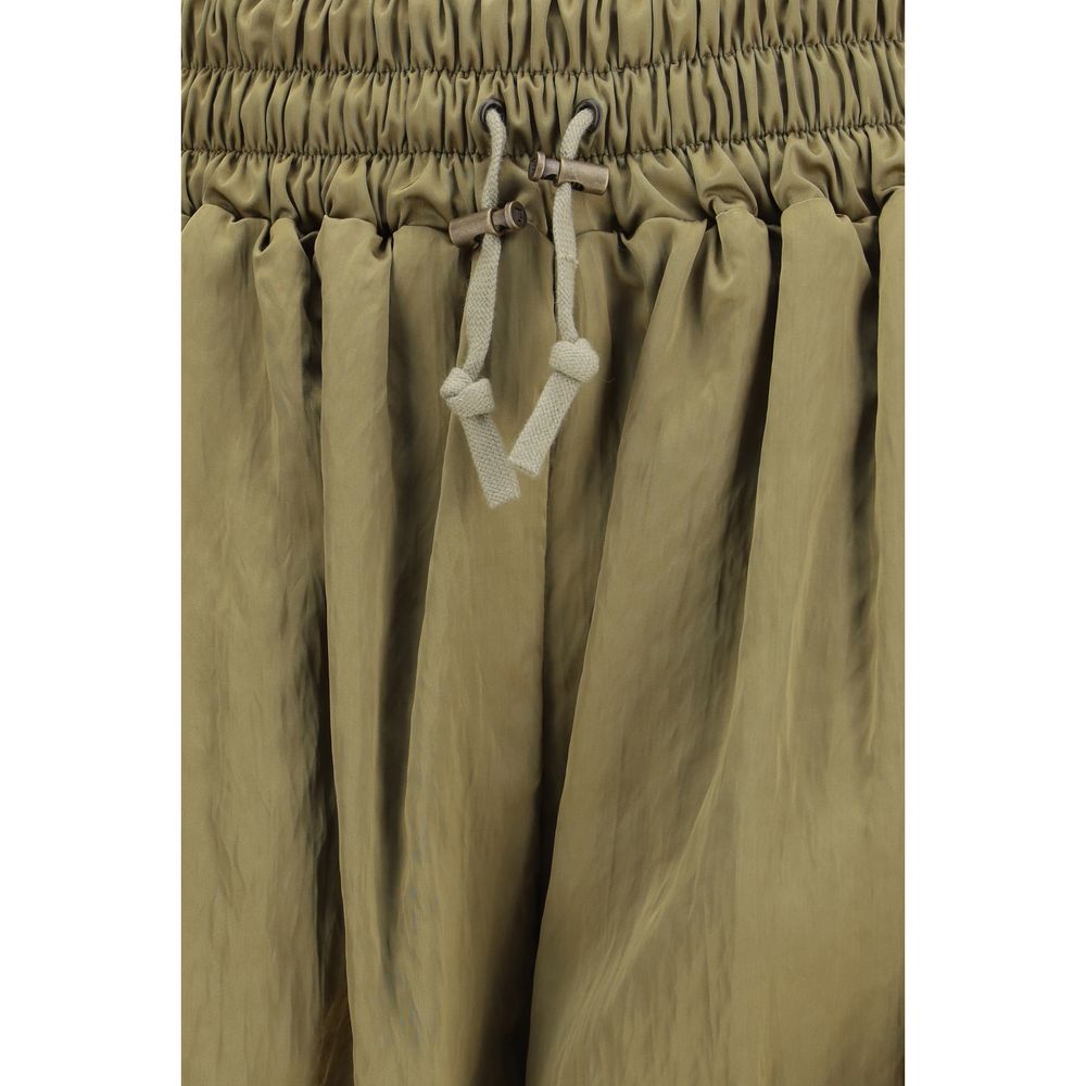 Bicolor Viscose Bermuda Shorts