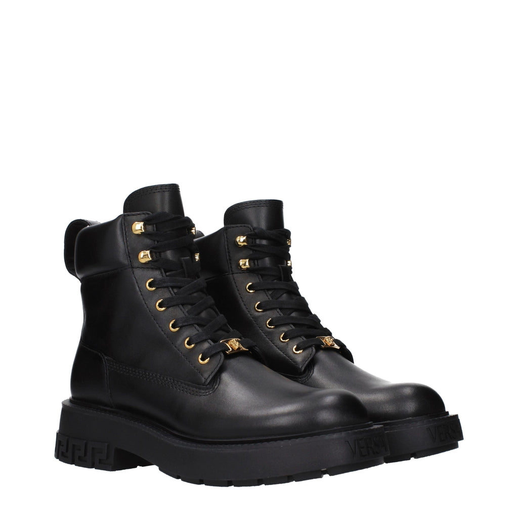 Black Leather Ankle Boots