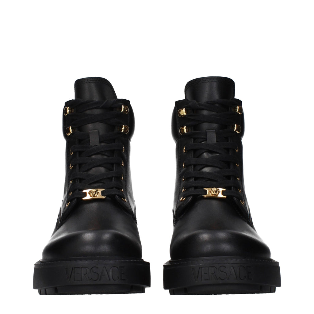 Black Leather Ankle Boots