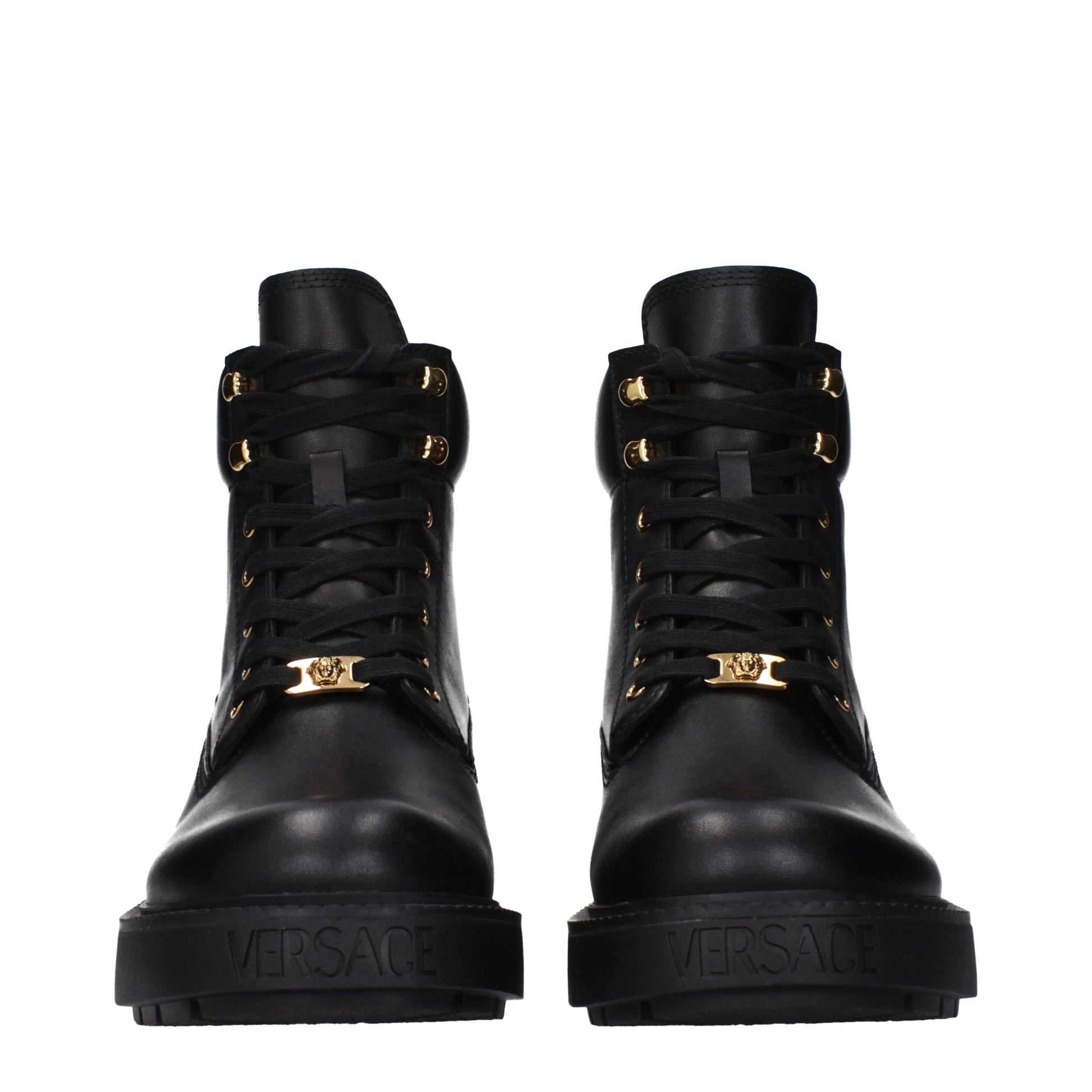 Black Leather Ankle Boots