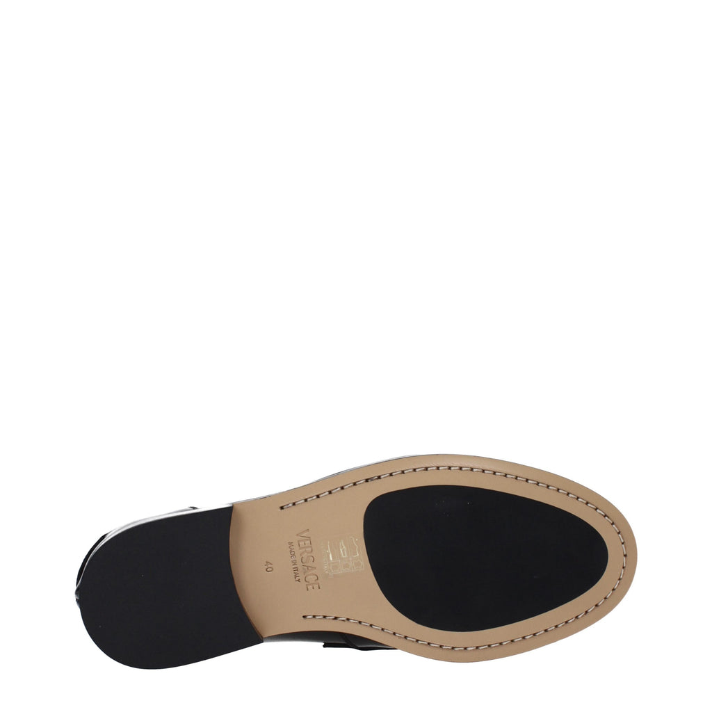 Black Leather Slip-On Loafers