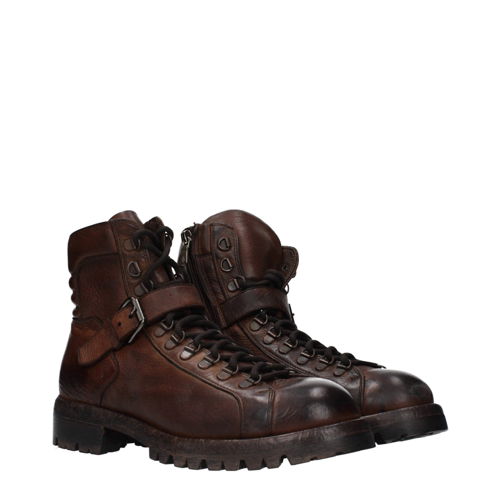 Brown Leather Ankle Boots