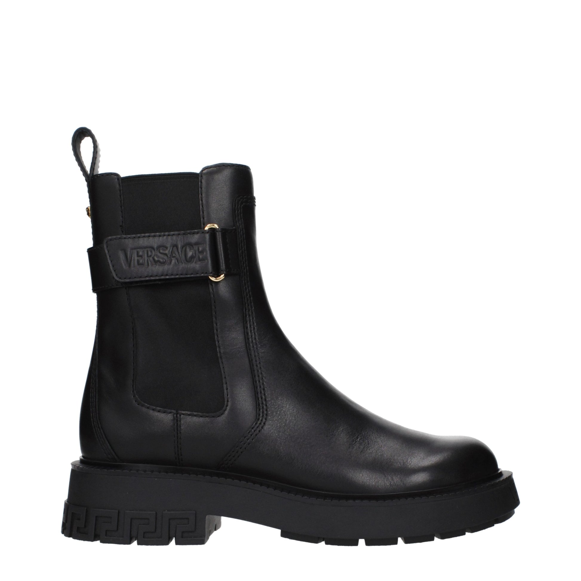 Black Leather Ankle Boots