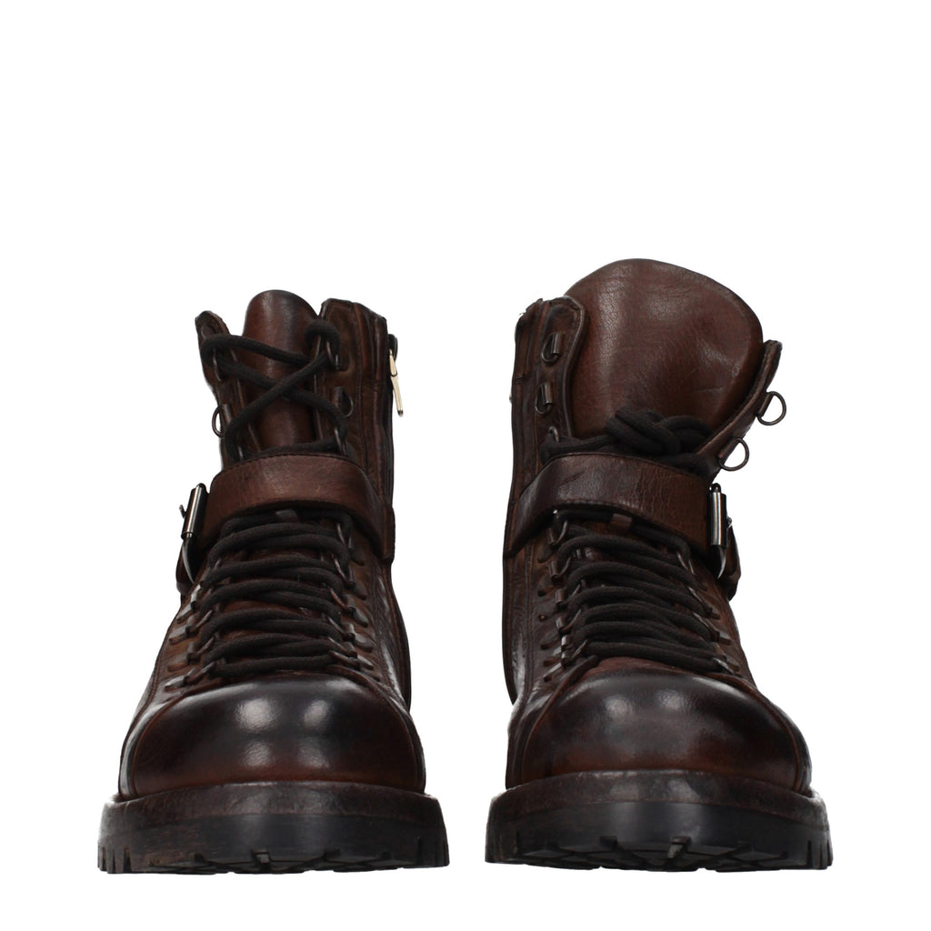 Brown Leather Ankle Boots