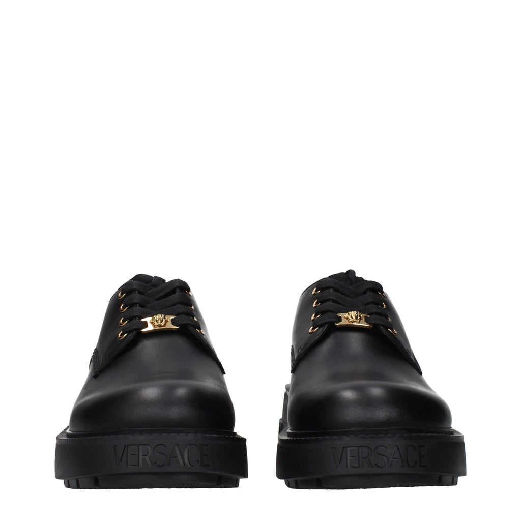 Black Leather Oxfords And Derbies