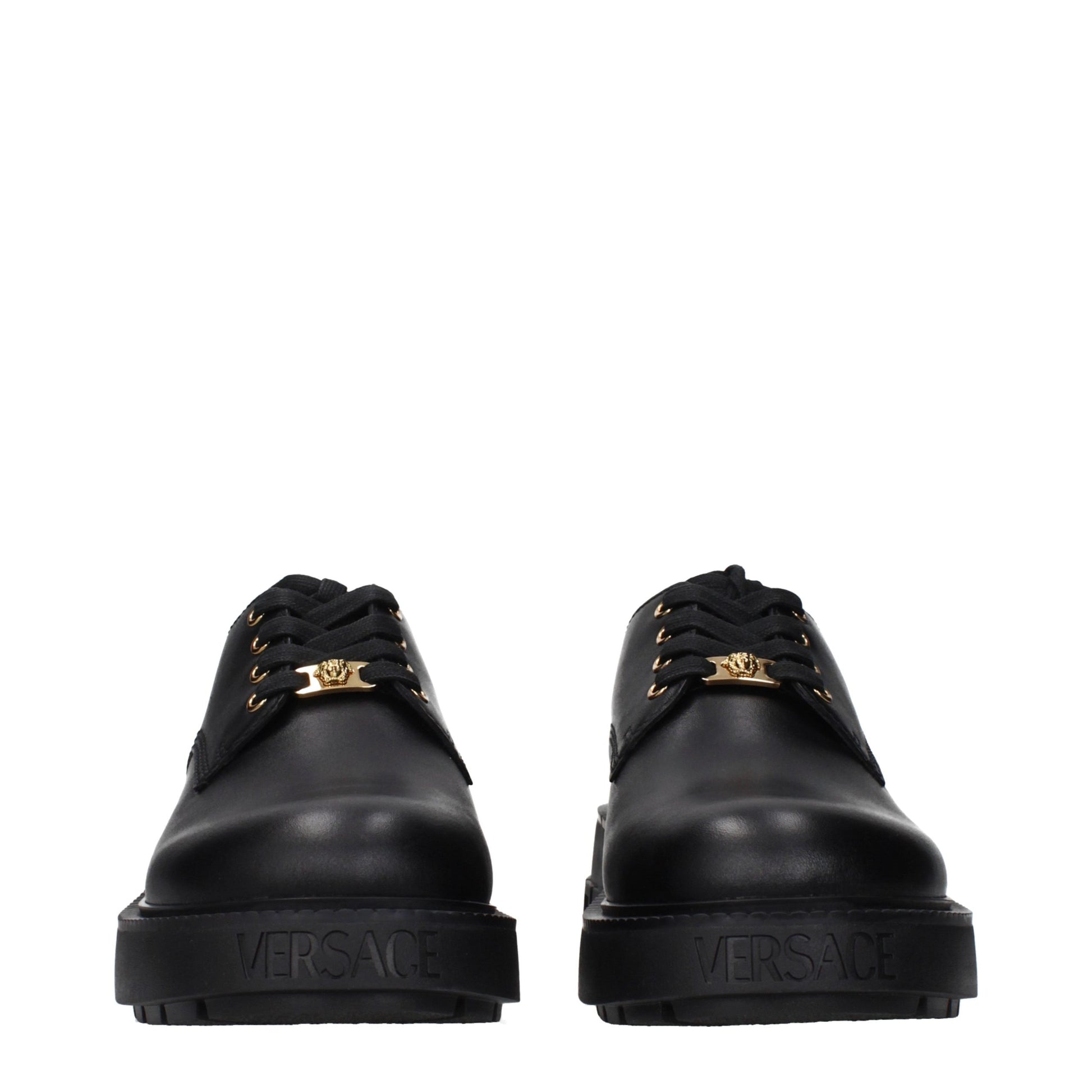 Black Leather Oxfords And Derbies