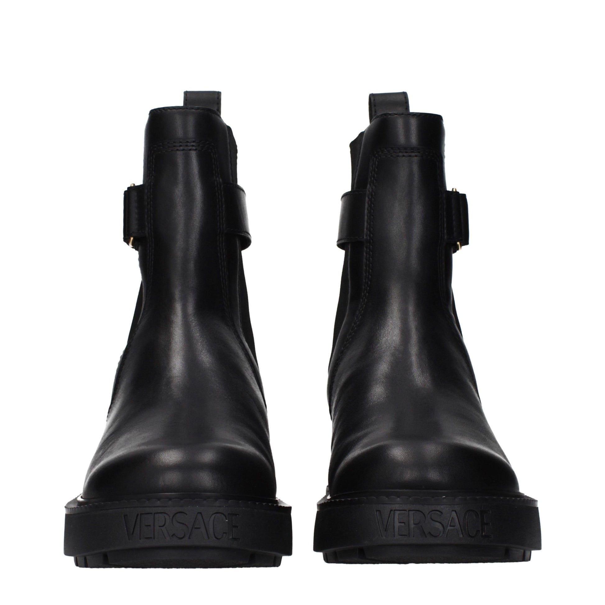 Black Leather Ankle Boots