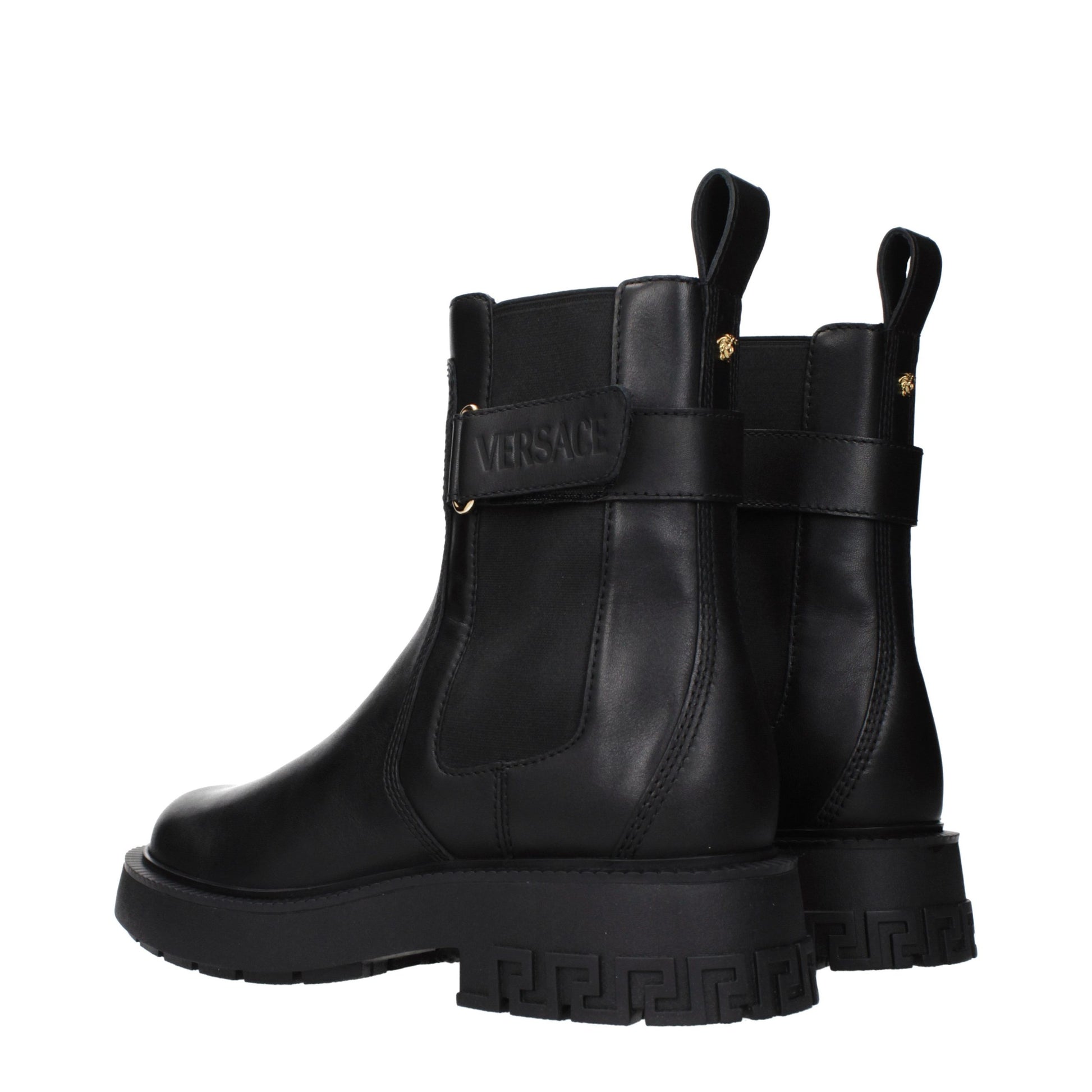 Black Leather Ankle Boots