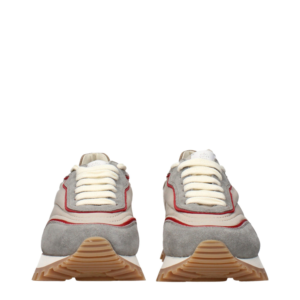 Beige Fabric Low Top Sneakers