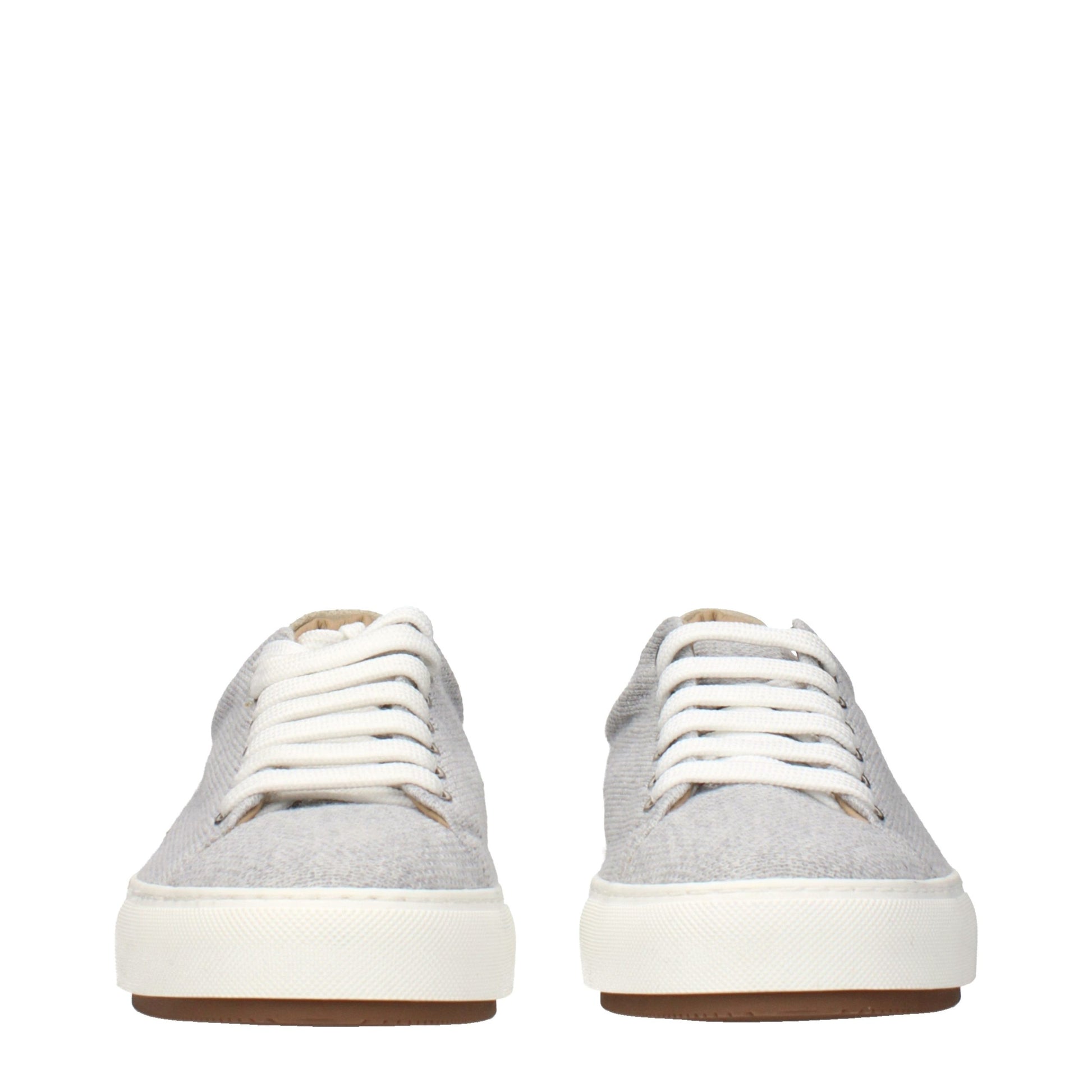 Gray Fabric Low Top Sneakers