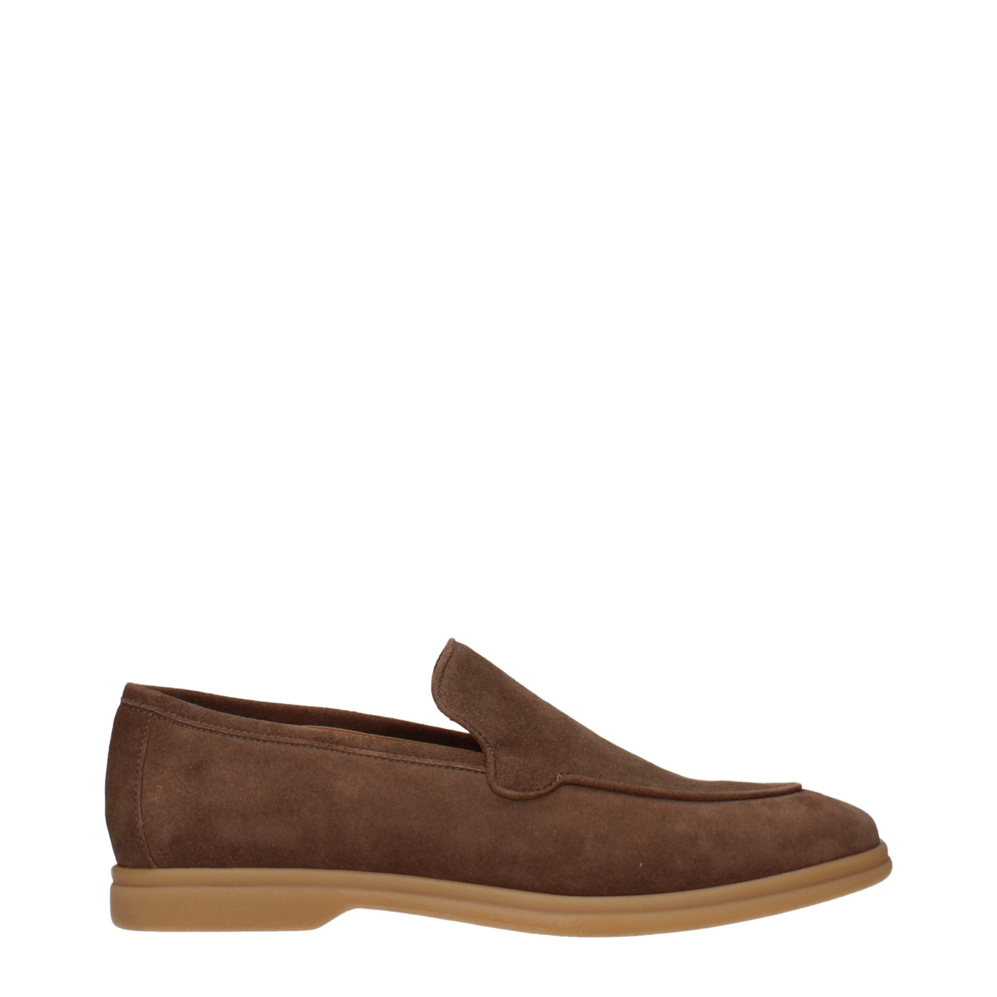 Brown Leather Slip-On Loafers