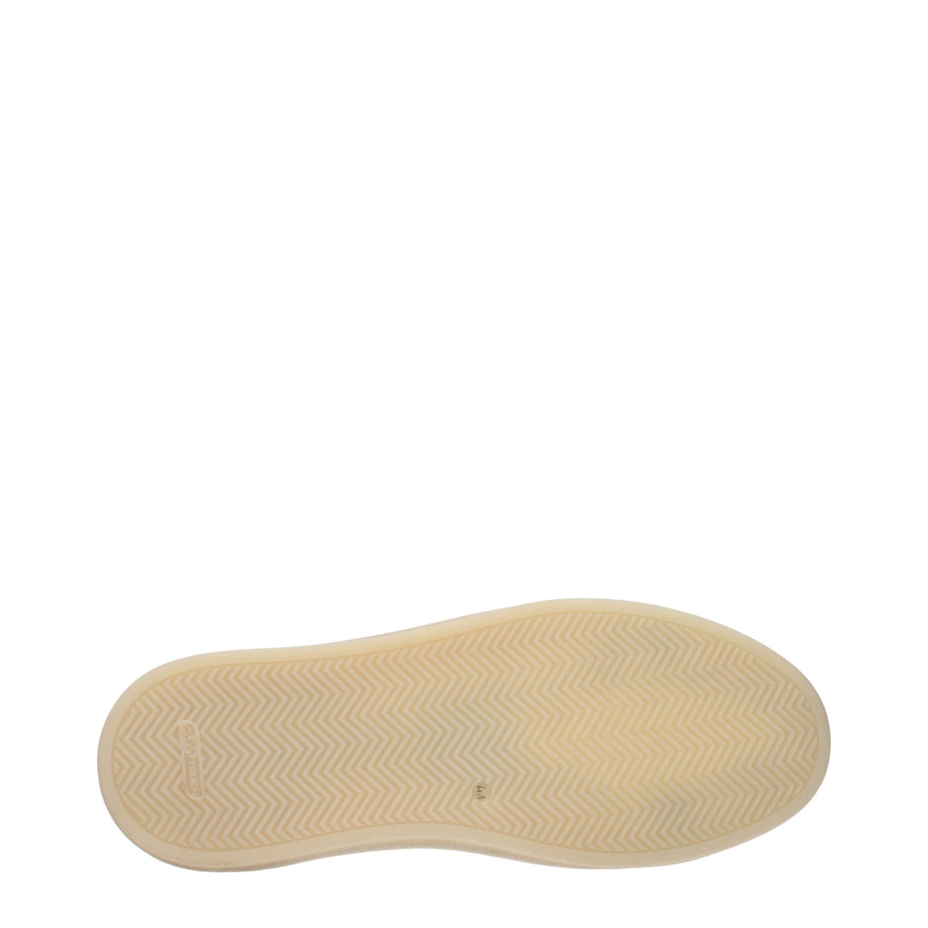 Beige Fabric Low Top Sneakers