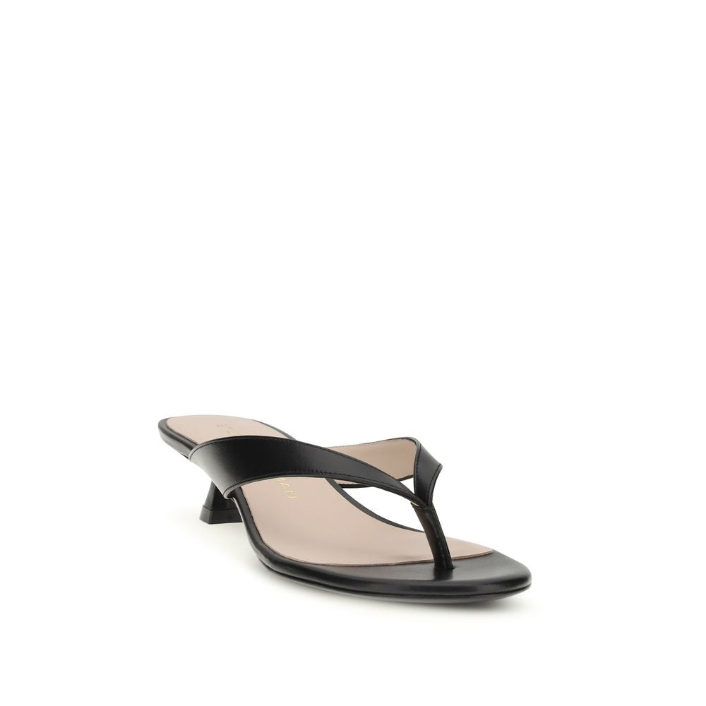 Black Calf Leather Bos Taurus Strap-On Sandals
