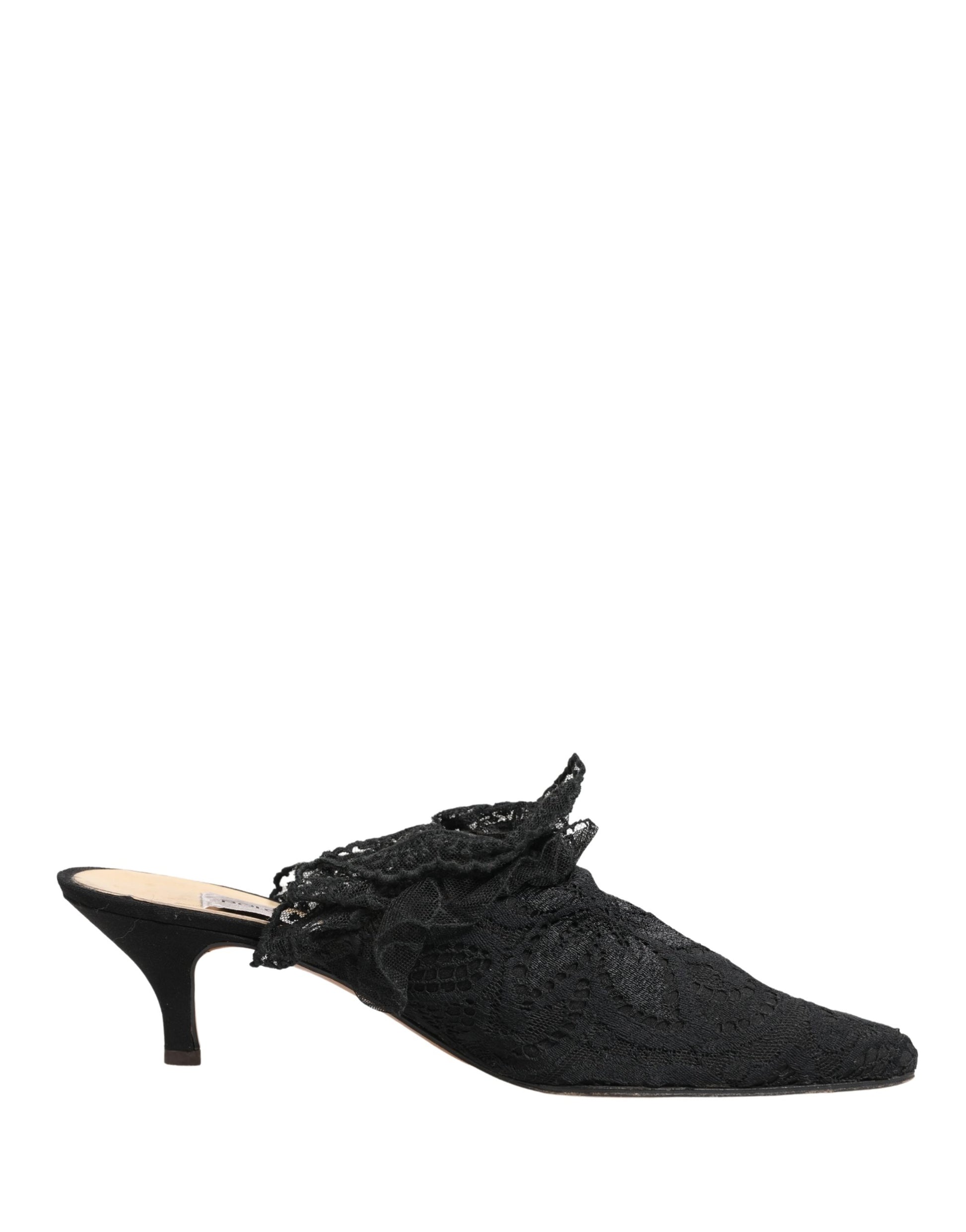 Black Lace Heels Sandals Shoes