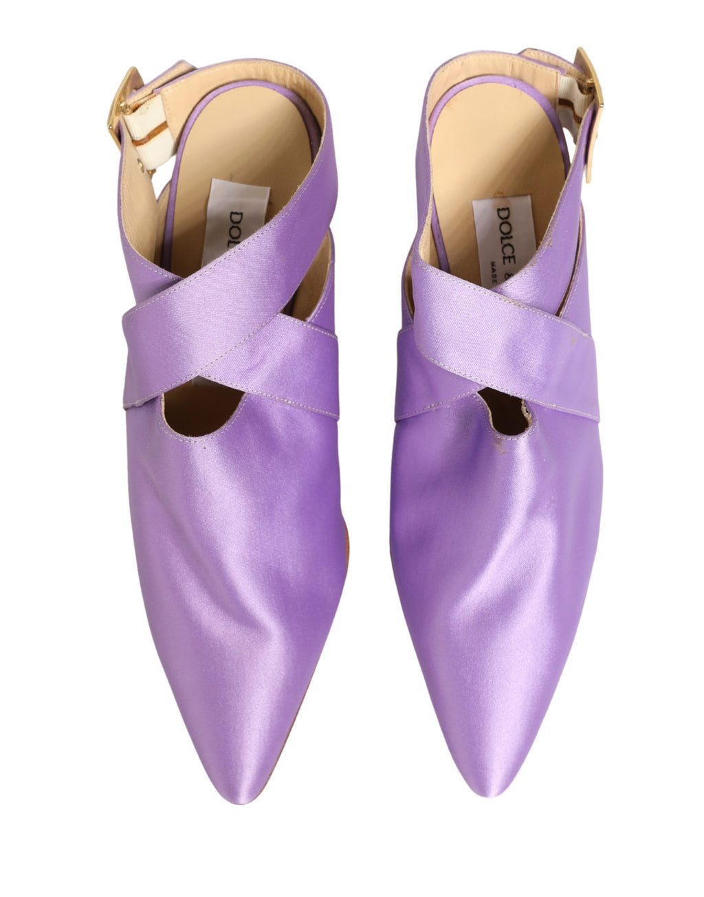 Purple Satin Sandals Shoes