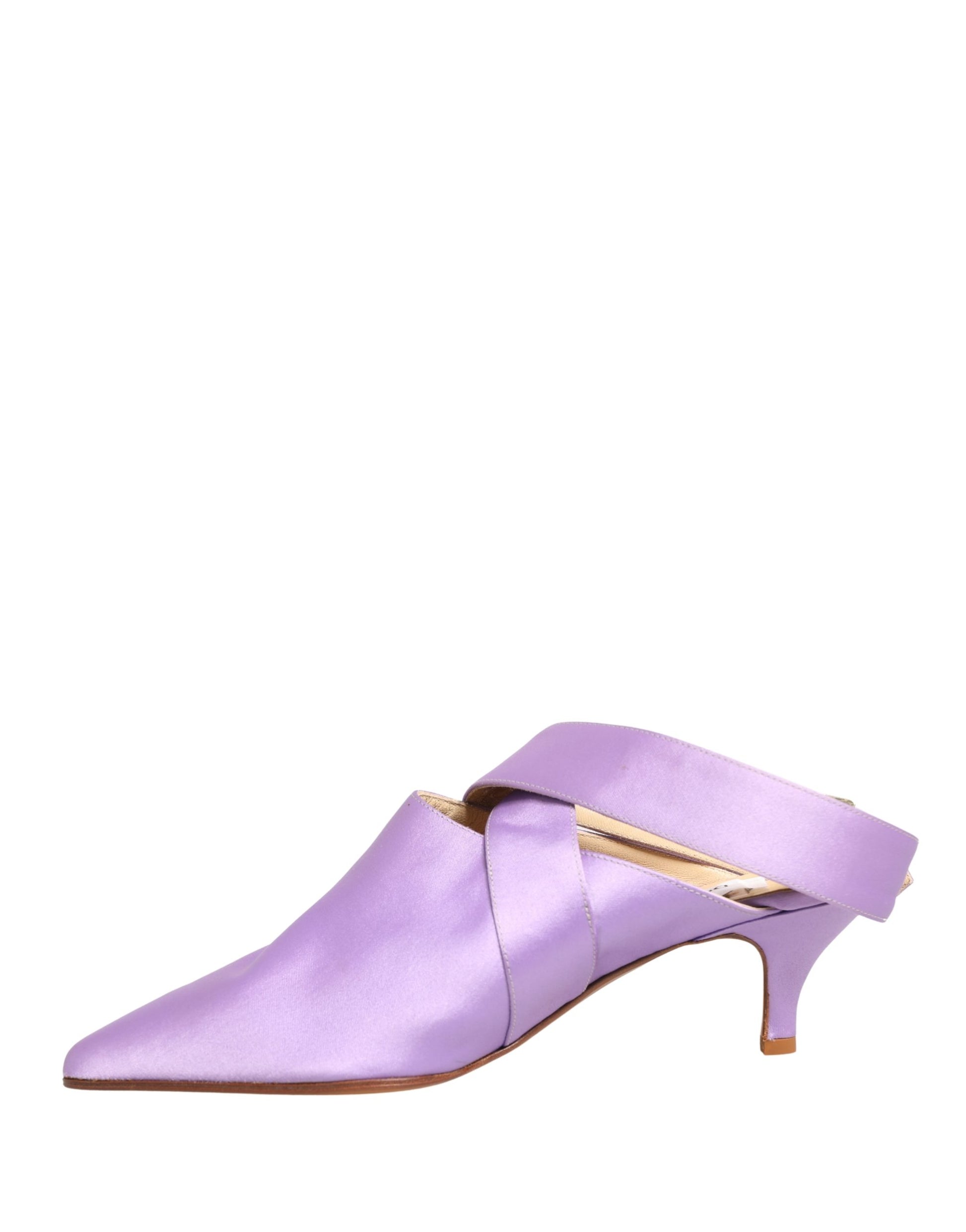 Purple Satin Sandals Shoes